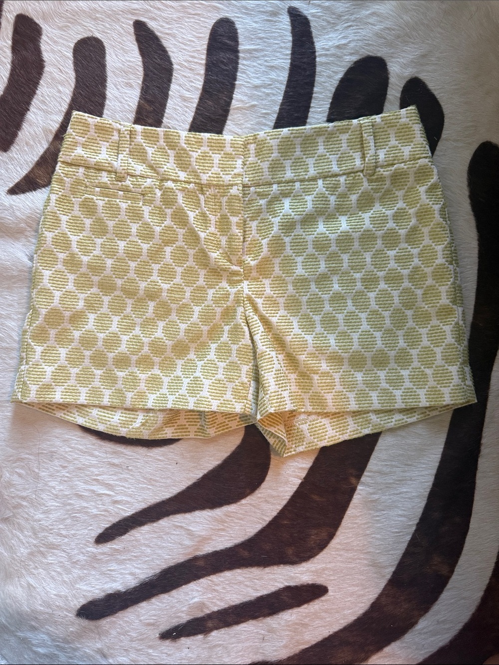LOFT Chartreuse Polka Dot High-Waist Women's Shorts